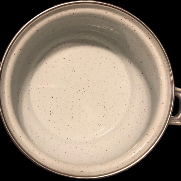 NEW~ Vintage ASTA Enamel Cookware 1 1/2 Qt Pot Springtime Floral Pattern - Picture 4 of 5